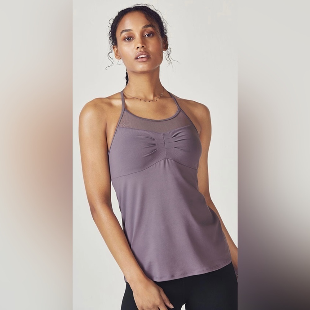 Fabletics Addison Performance Bra Tank Top Sport Size XXS Color Dove